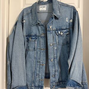 Old Navy Light Blue Distressed Denim Jacket